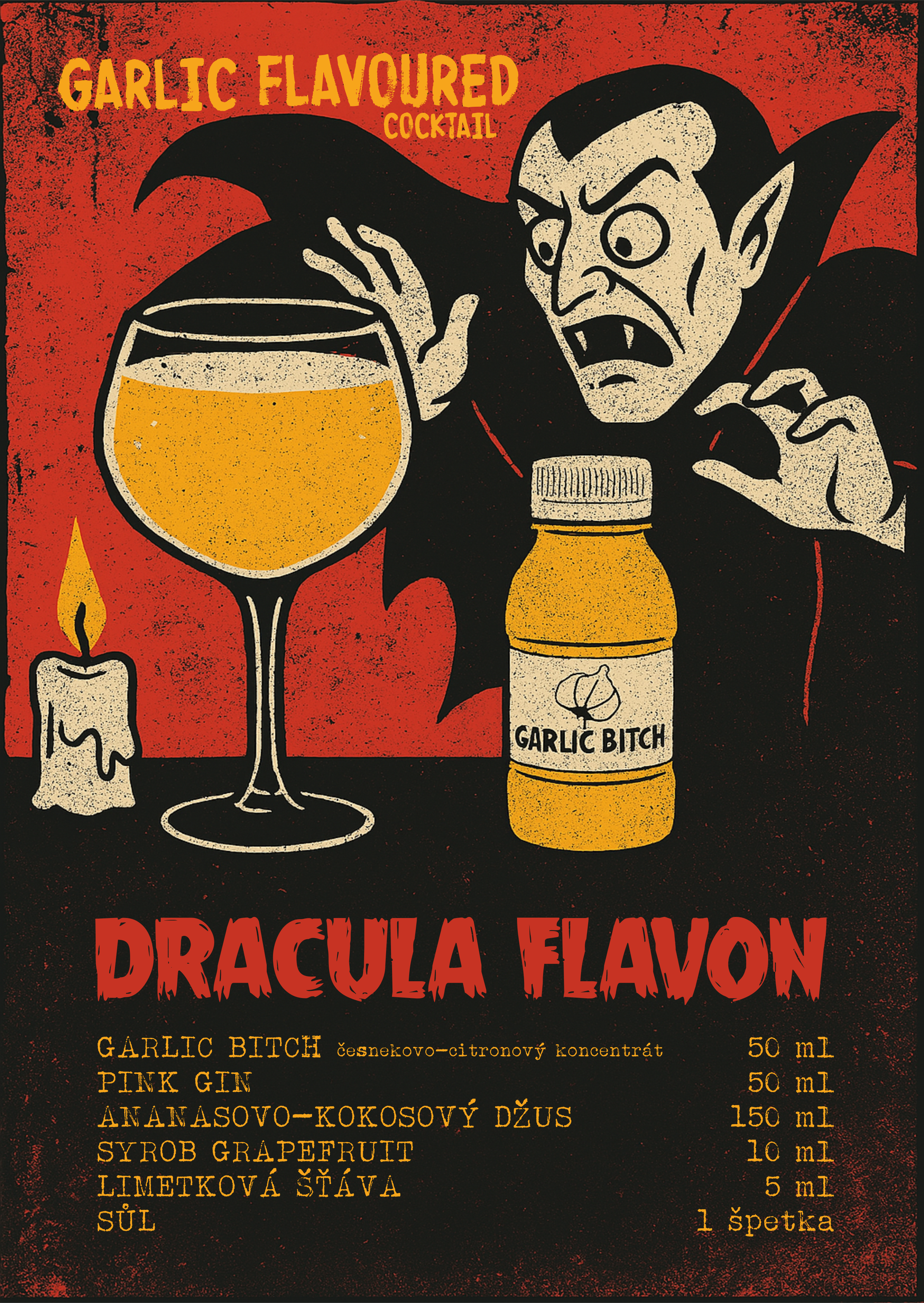 Dracula flavon cocktail recept